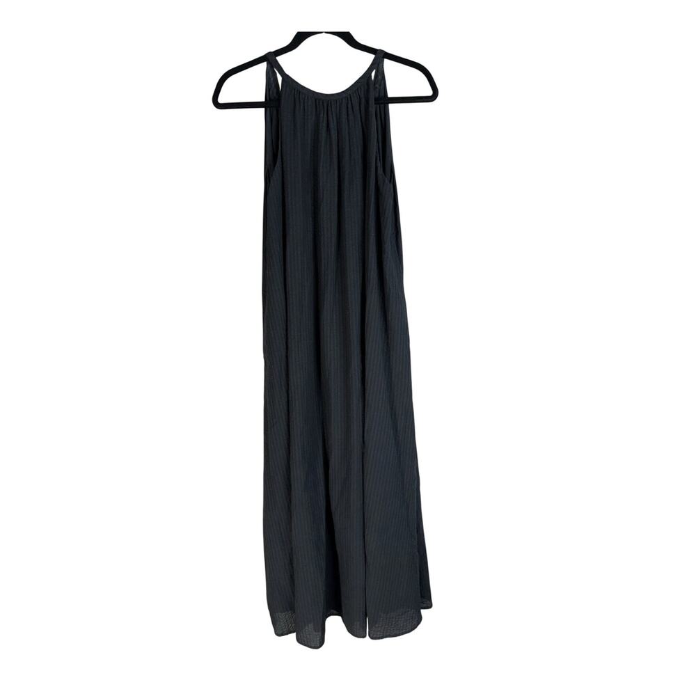 Jenni Kayne XS Striped Drift Dress $295 Maxi Cotton Waffle Weave Boho Navy Black - Picture 4 of 11